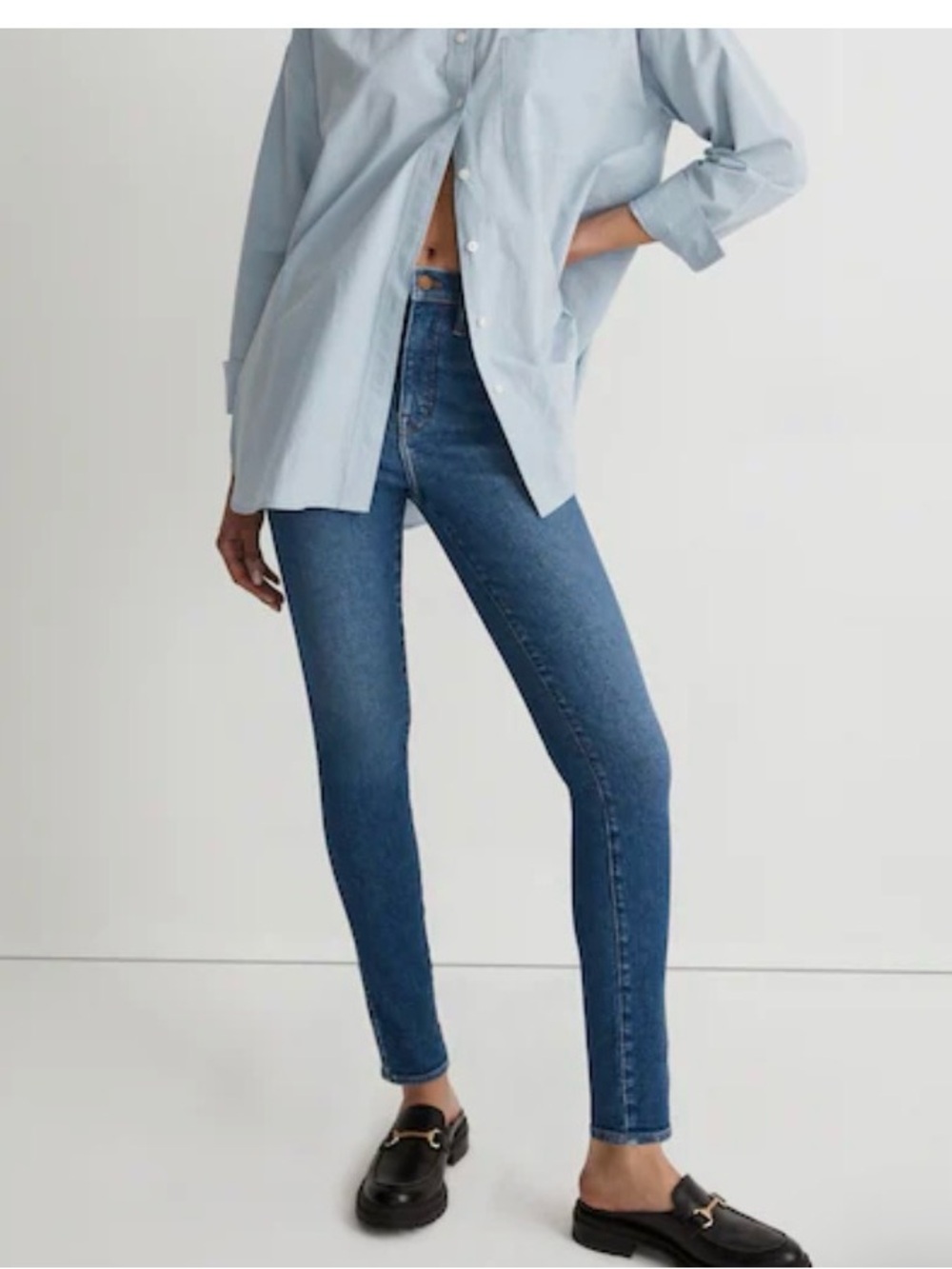 Madewell Skinny High Rise Jeans in Medium Blue Wash Size 30